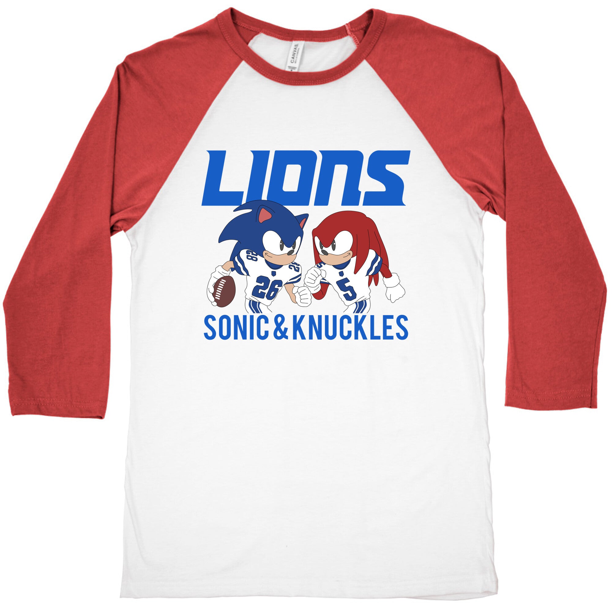 Lions Sonic and Knuckles Baseball Tee